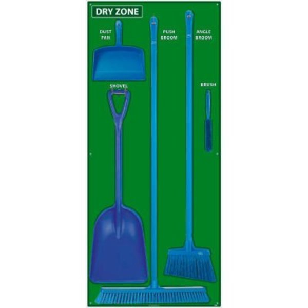 National Marker Co National Marker Dry Zone Shadow Board Combo Kit, Green/Blue, 68 X 30, Pro Series Acrylic - SBK135FG